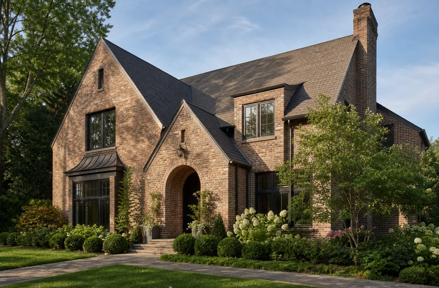 brick house front design