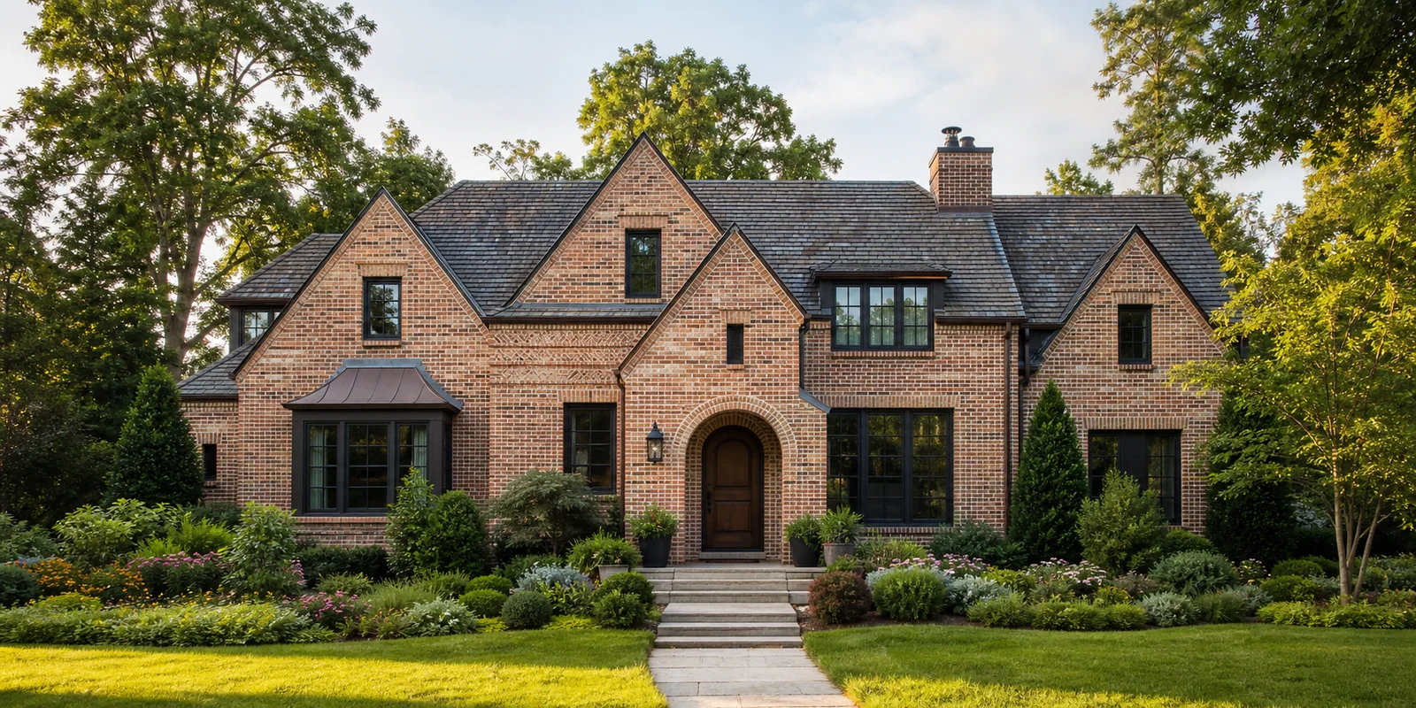 brick house front design
