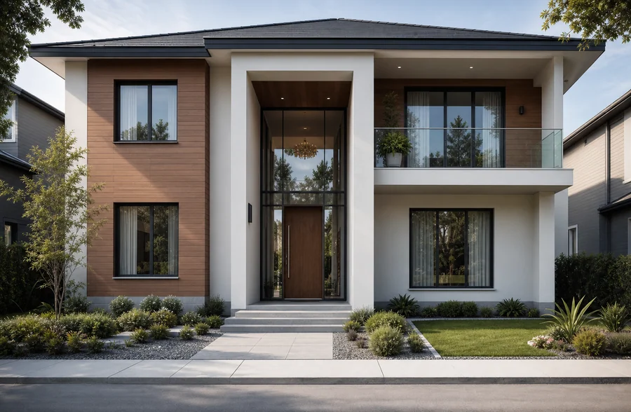 double floor house front design