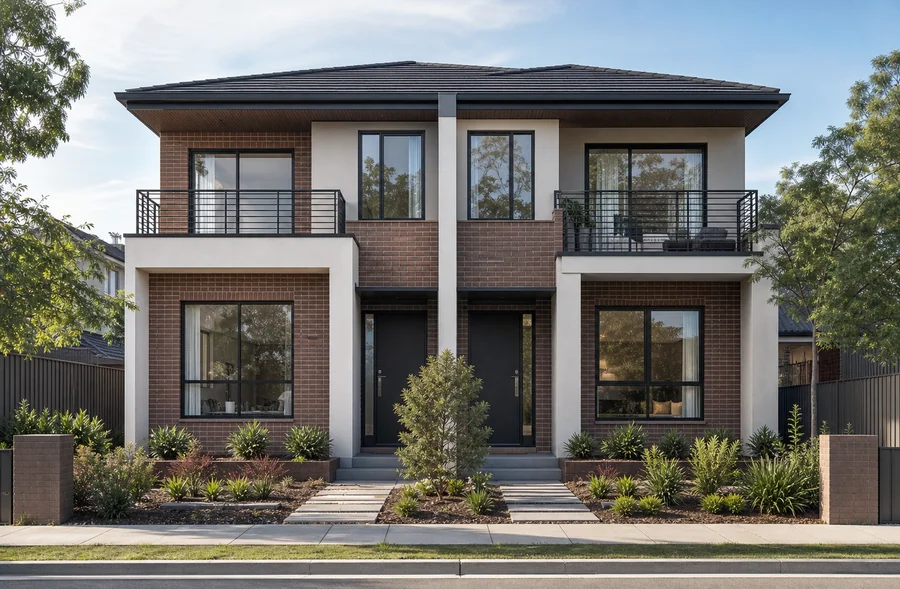 duplex house front design