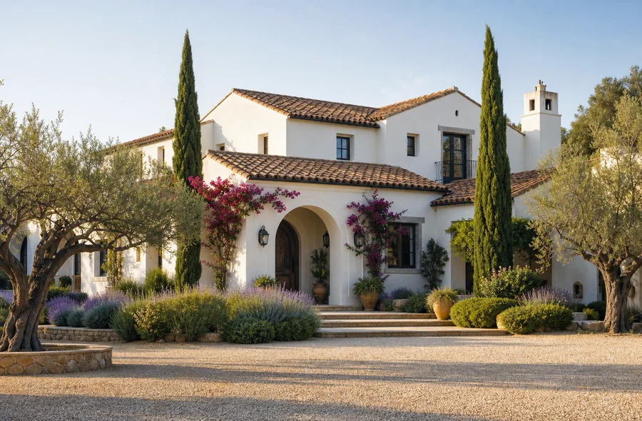 mediterranean house front design