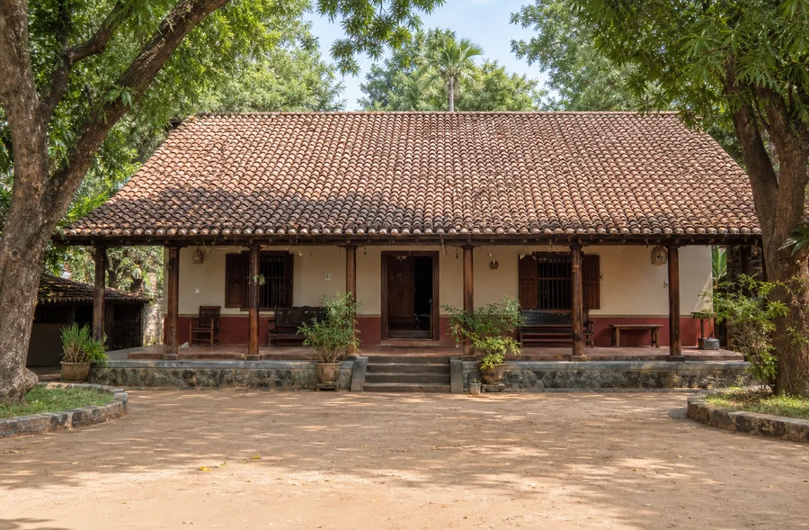 village house front design