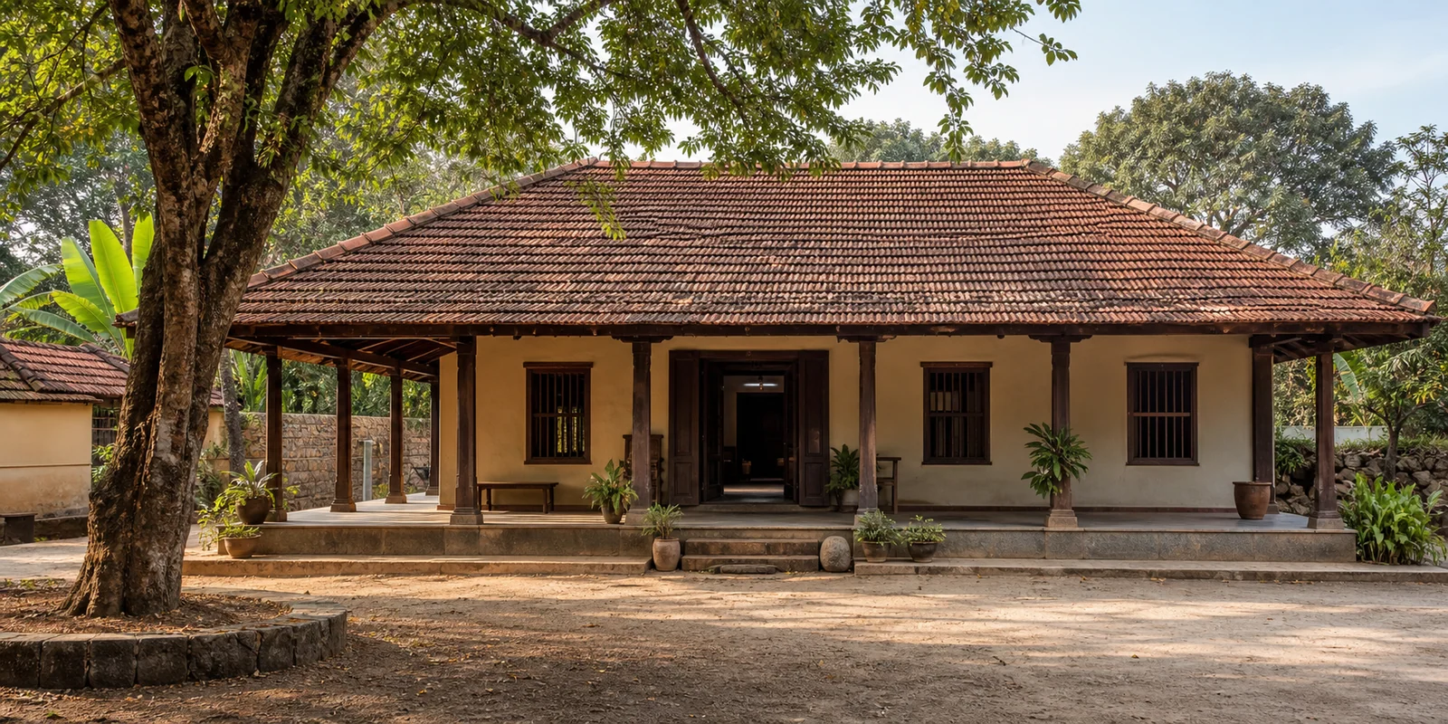 village house front design